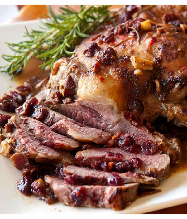 Roasted Garlic Leg of Lamb